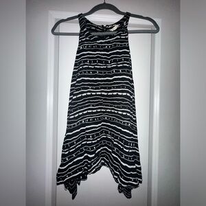 Vans high neck tank top black and white print - women’s medium